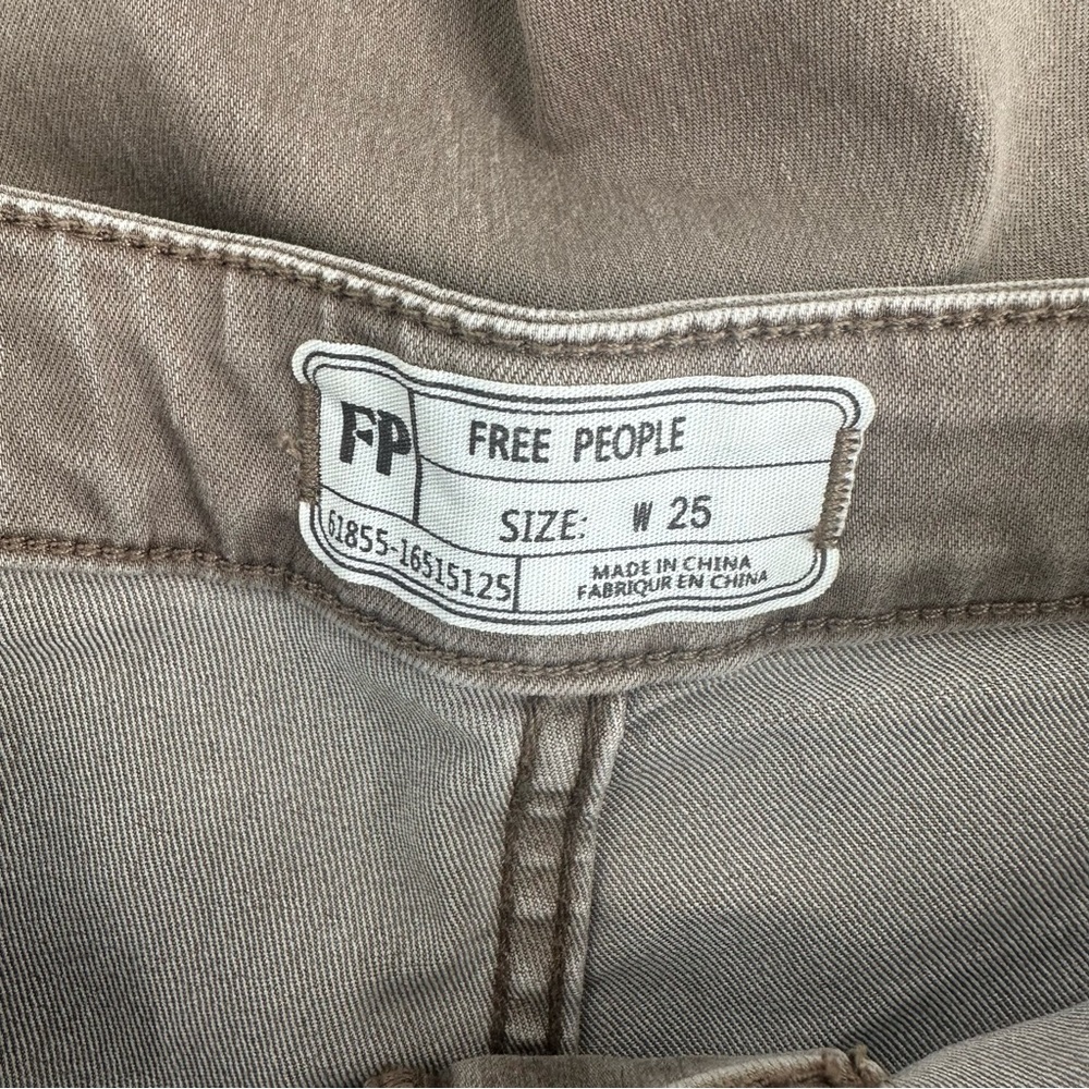 Free People Taupe Wide Leg Flare Jeans - Picture 15 of 16